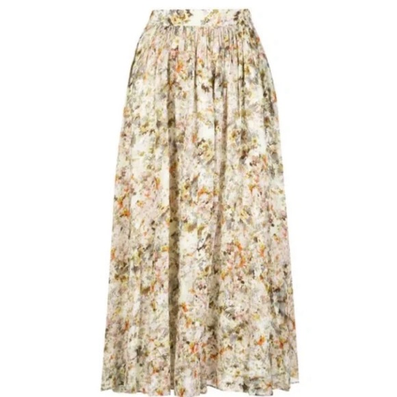 CO Collections Floral Jacquard Midi Flare Skirt - Picture 3 of 10